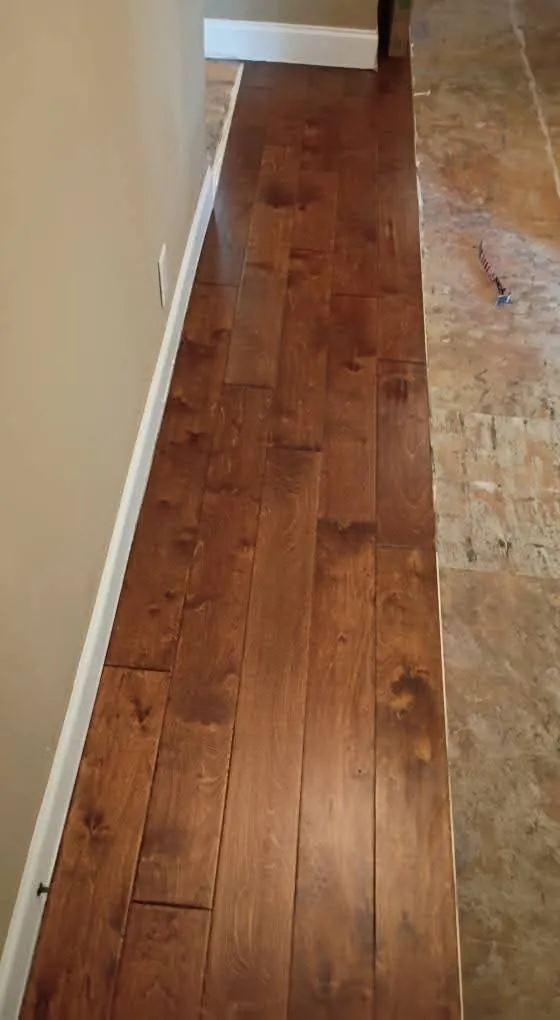 Engineered wood flooring along a hallway in the Downtown District, Springfield GA