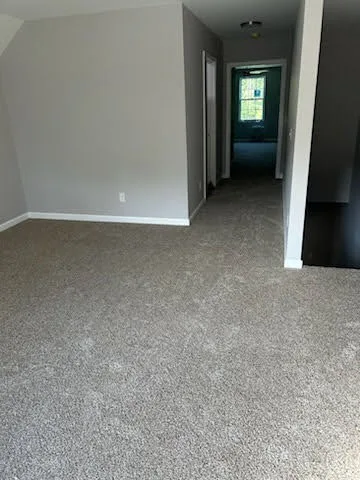 New carpet in an upstairs bonus room and hallway in Belair, Statesboro GA